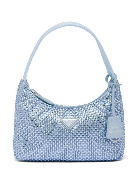 prada ribbon crystal bag blue|prada crystal mini bag.